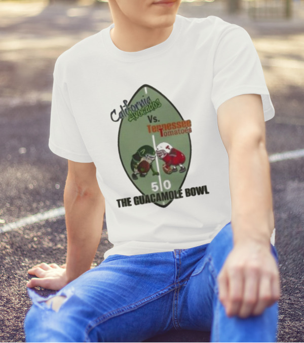 California Avocados Vs Tennessee Tomatoes The Guacamole Bowl T-Shirt