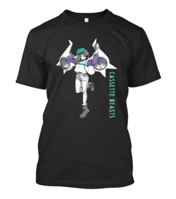 Cassette Beasts Retro Style Character With Boombox T-Shirt