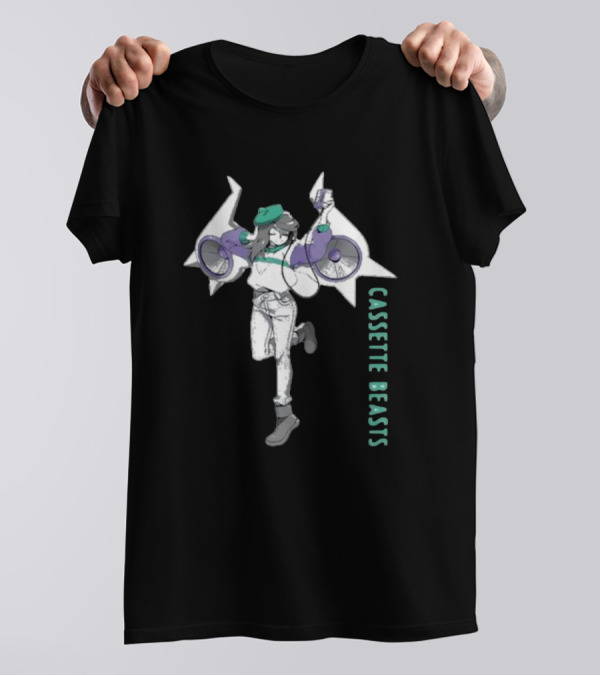 Cassette Beasts Retro Style Character With Boombox T-Shirt