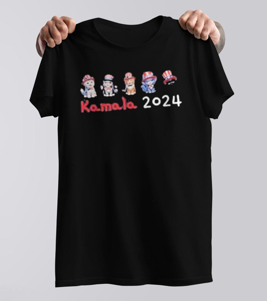 Kamala 2024 Cats In Patriotic Hats T-Shirt