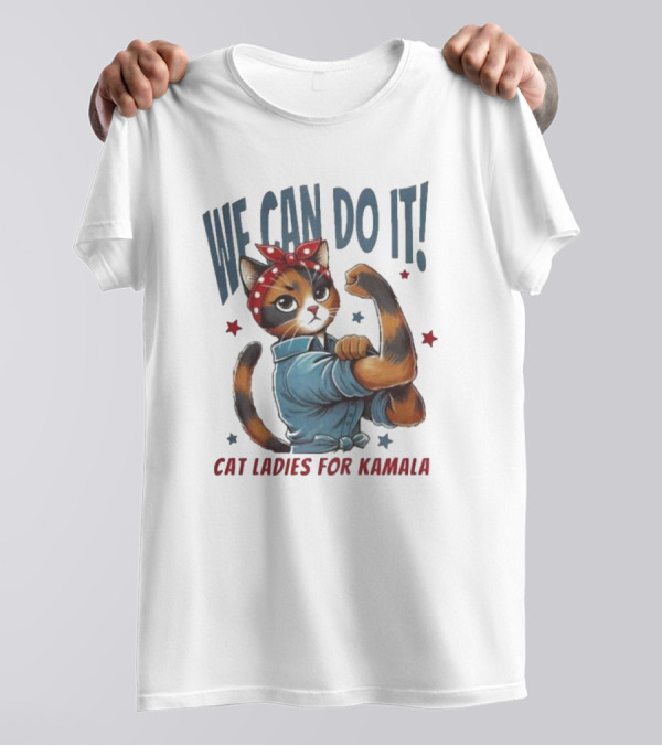 We Can Do It Cat Ladies For Kamala Madam President Vote Blue Women T-Shirt
