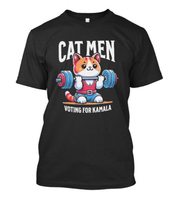 Cat Men Voting For Kamala 2024 Cat Ladies For Harris Brat For The People Anti Trump Project 2025 T-Shirt
