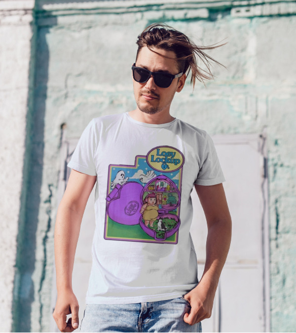 Loey Lane Loey Lockup Heart-Shaped Haunted Toy With Ghosts And Puppy T-Shirt