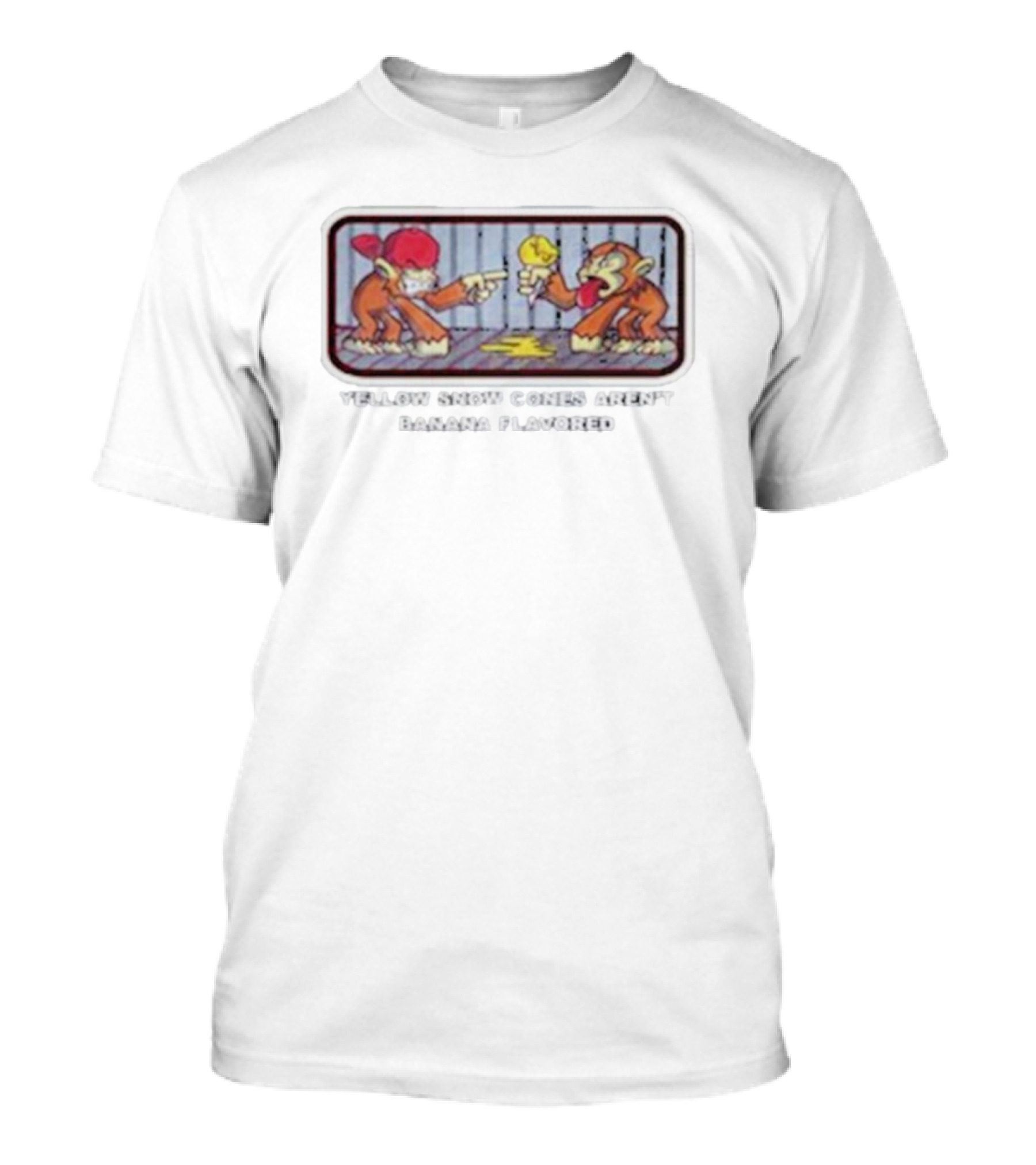 Yellow Snow Cones Aren’t Banana Flavored Funny Monkeys Prison Scene T-Shirt
