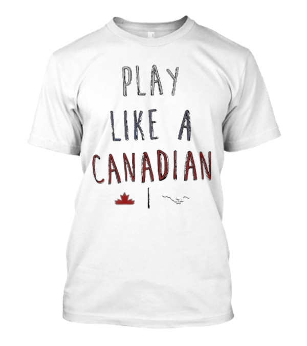 Play Like A Canadian Calgary Stampeders Maple Leaf Icon Football Team T-Shirt
