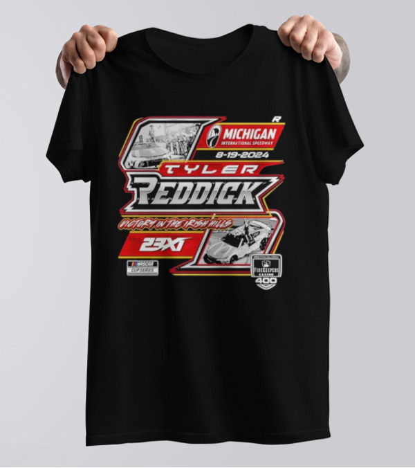 Tyler Reddick 23XI Racing Victory In The Irish Hills Michigan International Speedway 8-19-2024 NASCAR Cup Series FireKeepers Casino 400 T-Shirt