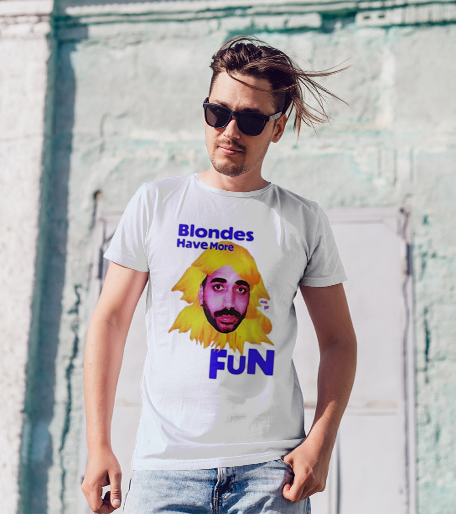 Blondes Have More Fun Face Yellow Hair T-Shirt