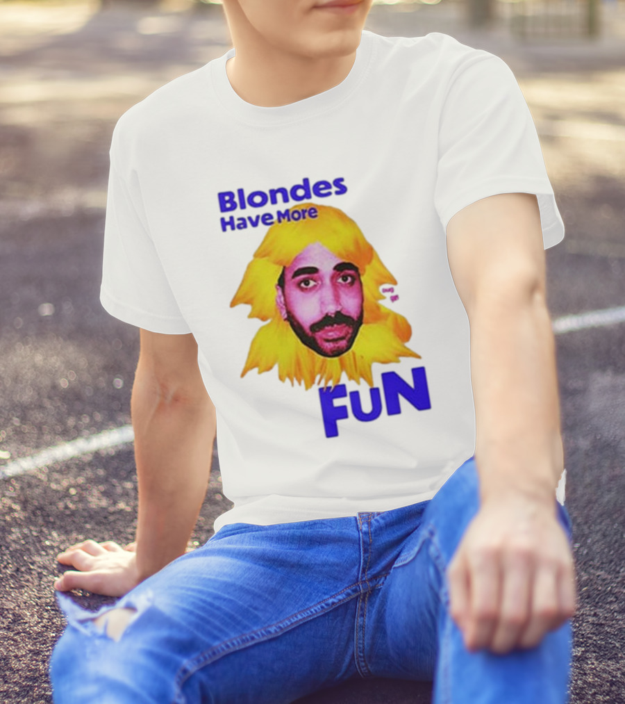 Blondes Have More Fun Face Yellow Hair T-Shirt