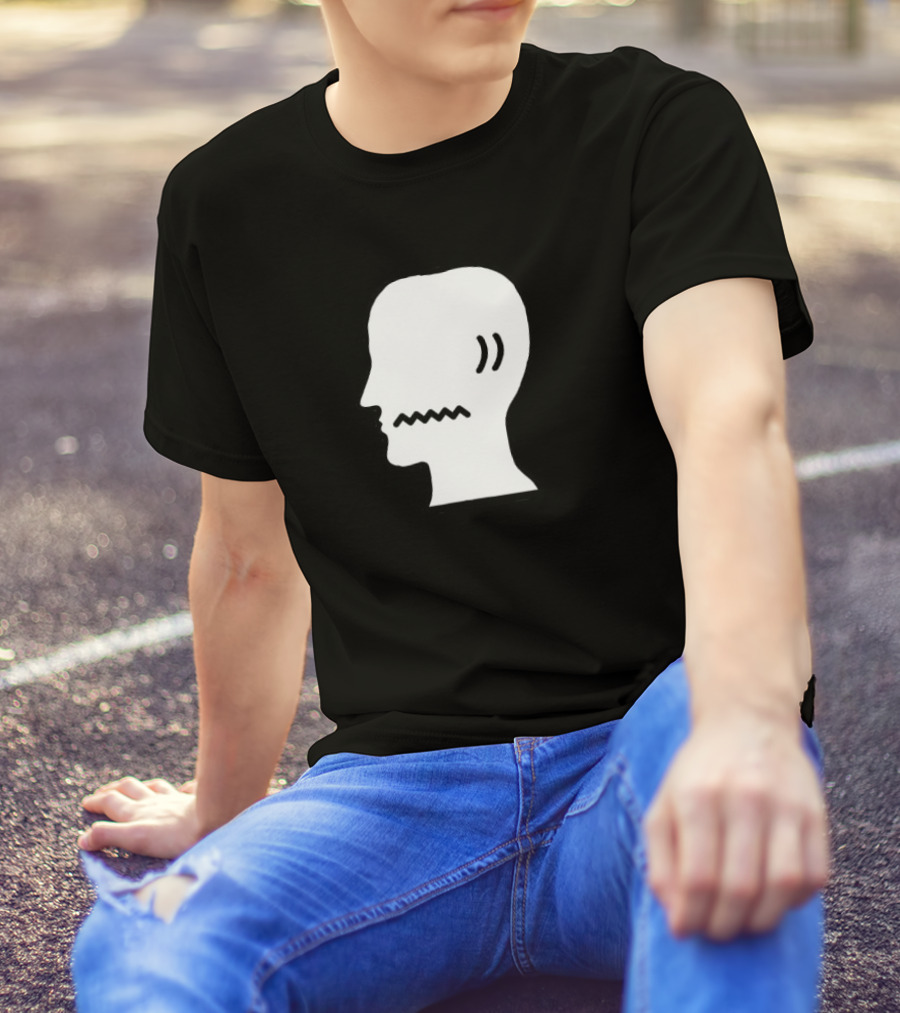 Brain Dead Head Profile Icon With Zigzag Mouth T-Shirt