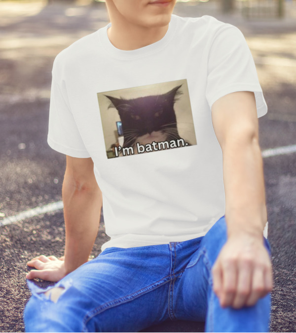Bruh I'm Batman Cat Meme T-Shirt