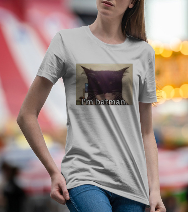 Bruh I'm Batman Cat Meme T-Shirt