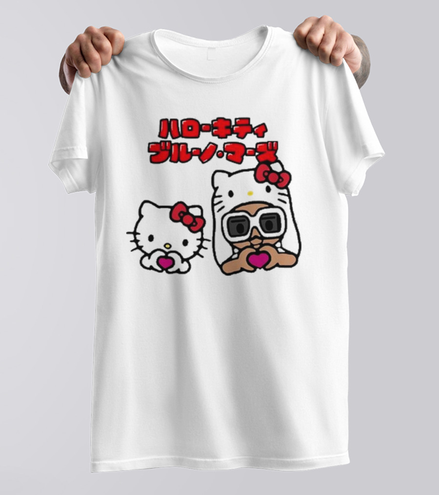 Bruno Mars X Hello Kitty Anime Japan Collaboration 2nd Edition T-Shirt