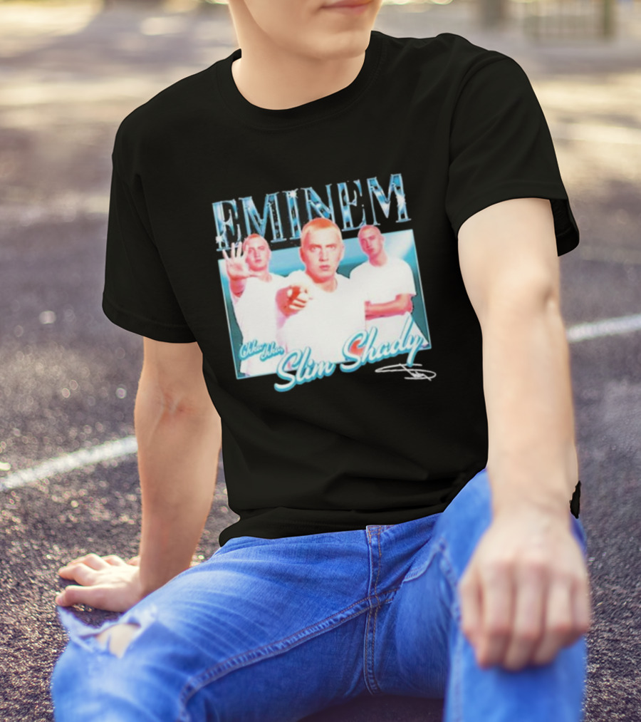 Eminem Eminem Chka Chka Slim Shady Trio Image T-Shirt