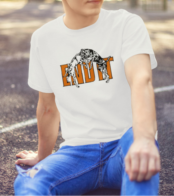 End It Isthatadug Dog Wrestling Emblem T-Shirt