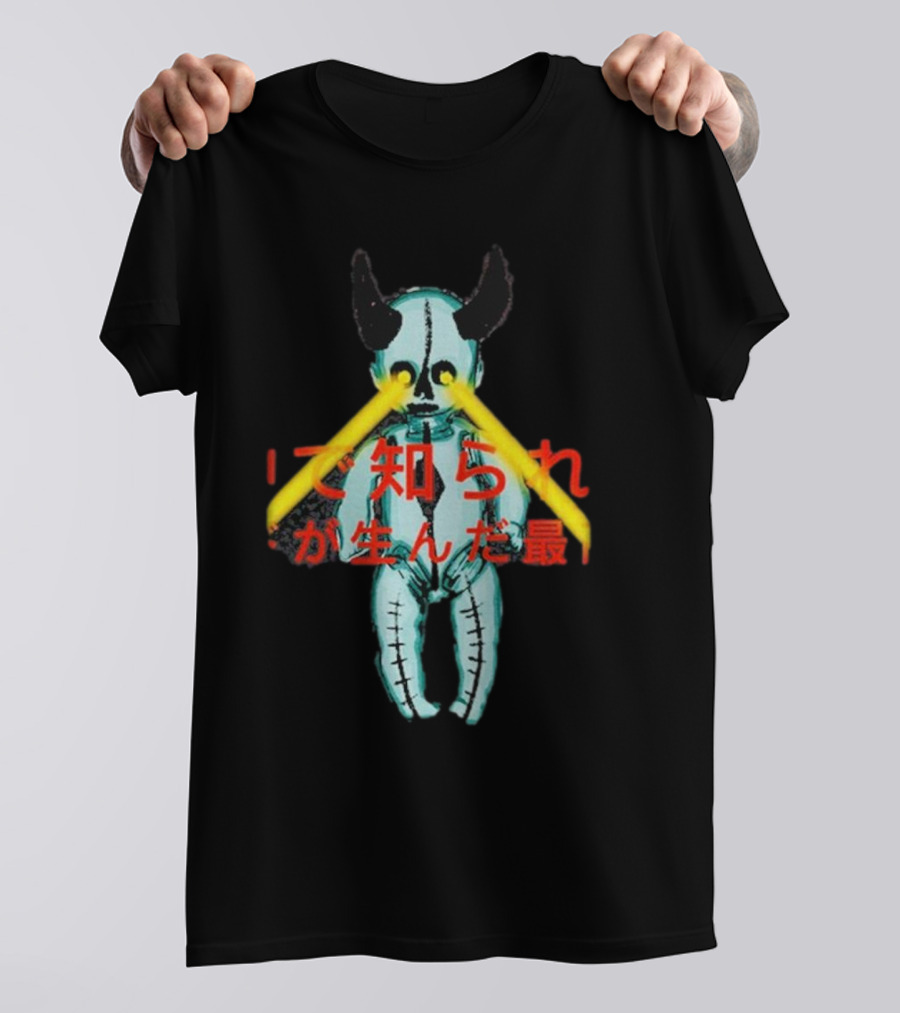 Garbage Robot Baby 2024 Tour Europe Laser Vision Demon Doll T-Shirt