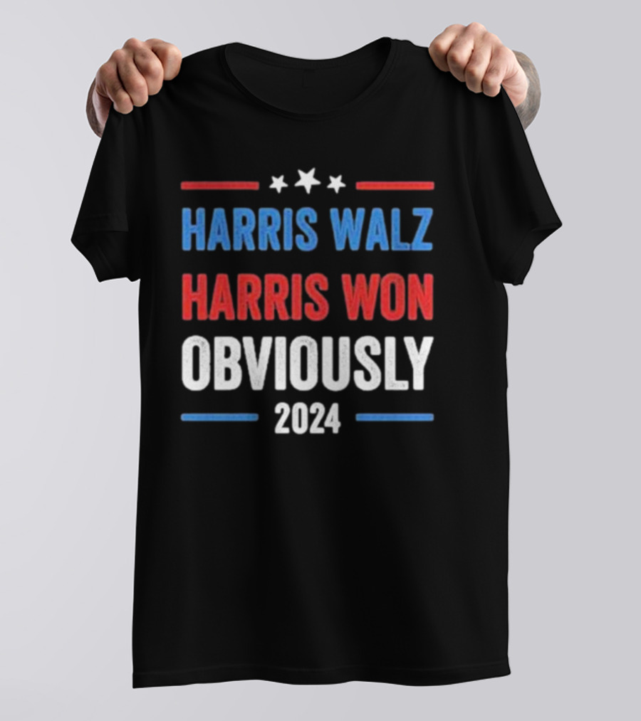 Harris Walz Harris Won Obviously T-Shirt