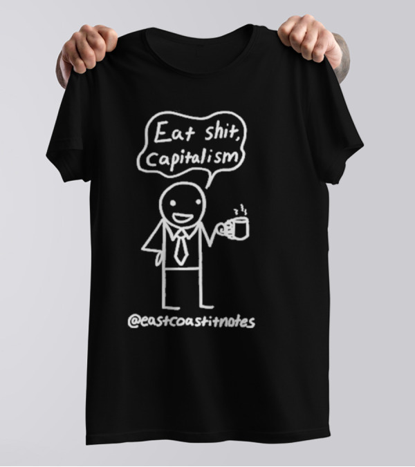 Punk With A Camera East Coast Notes Eat Shit Capitalism Comic Reflection T-Shirt
