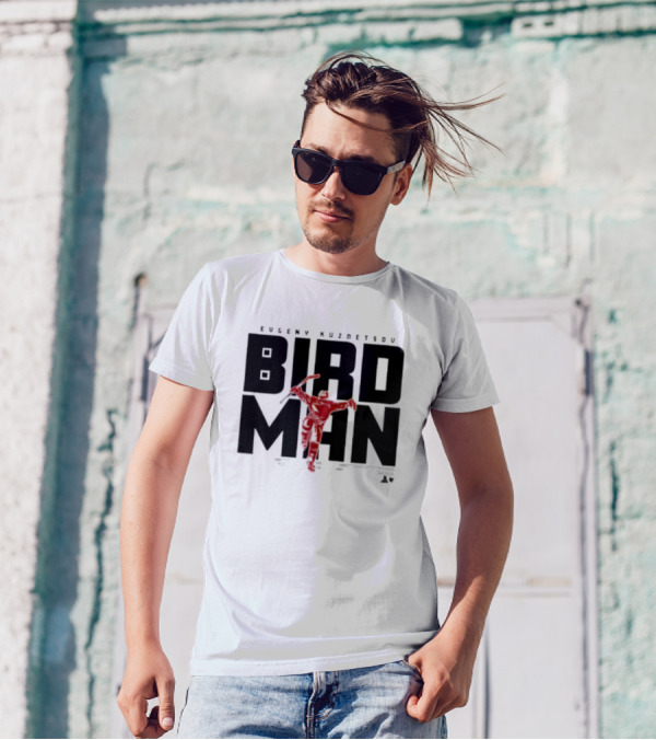 Evgeny Kuznetsov Bird Man Raleigh T-Shirt