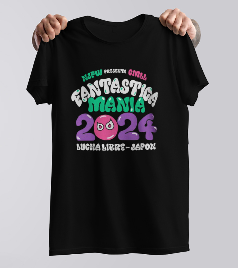 NJPW CMLL Presenta Fantastica Mania 2024 Lucha Libre Japon T-Shirt
