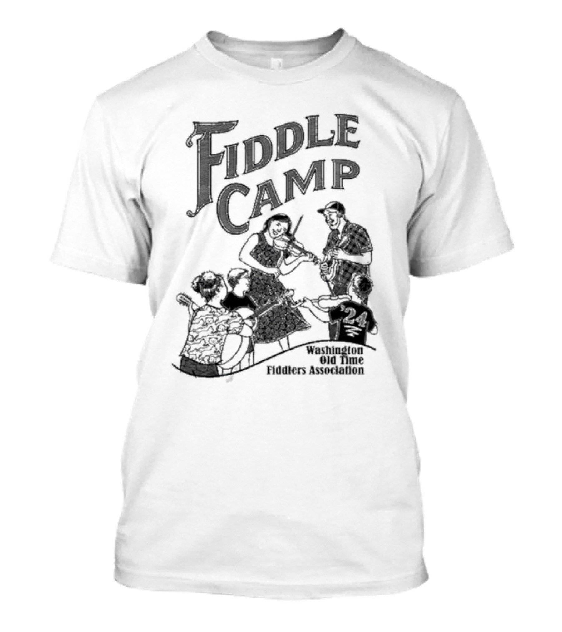 Fiddle Camp 2024 Kids Washington Old Time Fiddlers Association T-Shirt