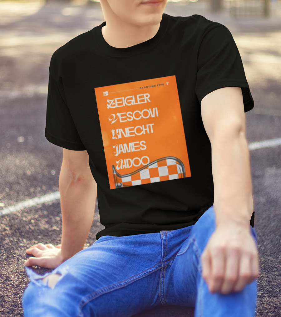 Zeigler Vescovi Knecht James Aidoo Tennessee Starting Five T-Shirt