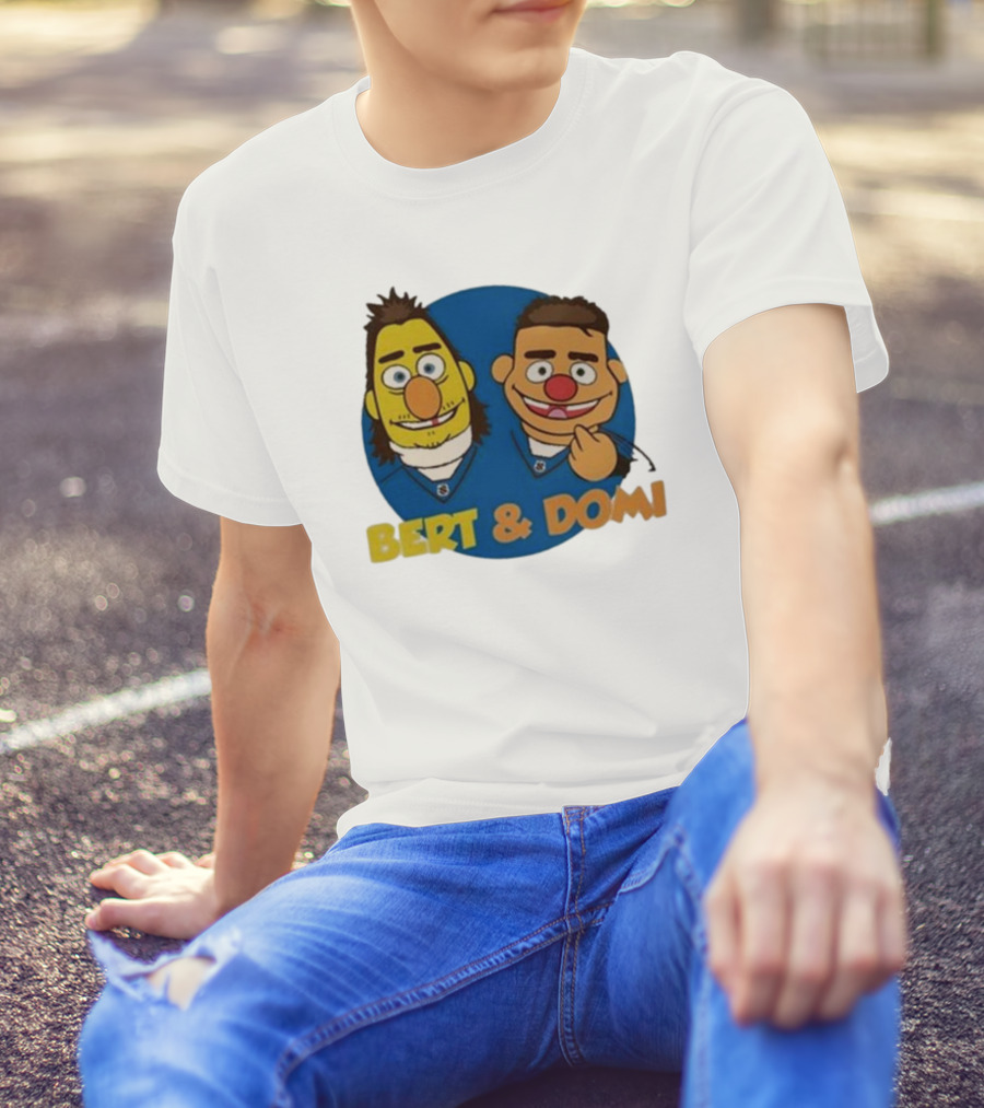 Bert And Domi Flowbuds Logo Cartoon T-Shirt