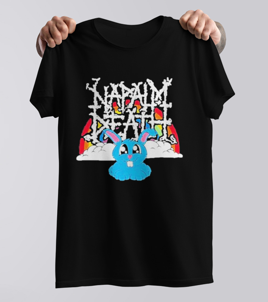 Napalm Death Rainbow Bunny Fobtours T-Shirt