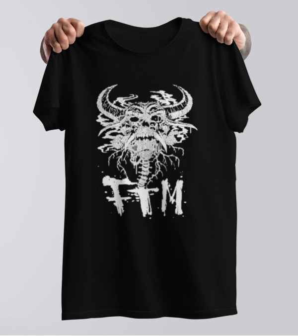 Franky The Mobster FTM Skull Beast With Horns Impending Doom T-Shirt