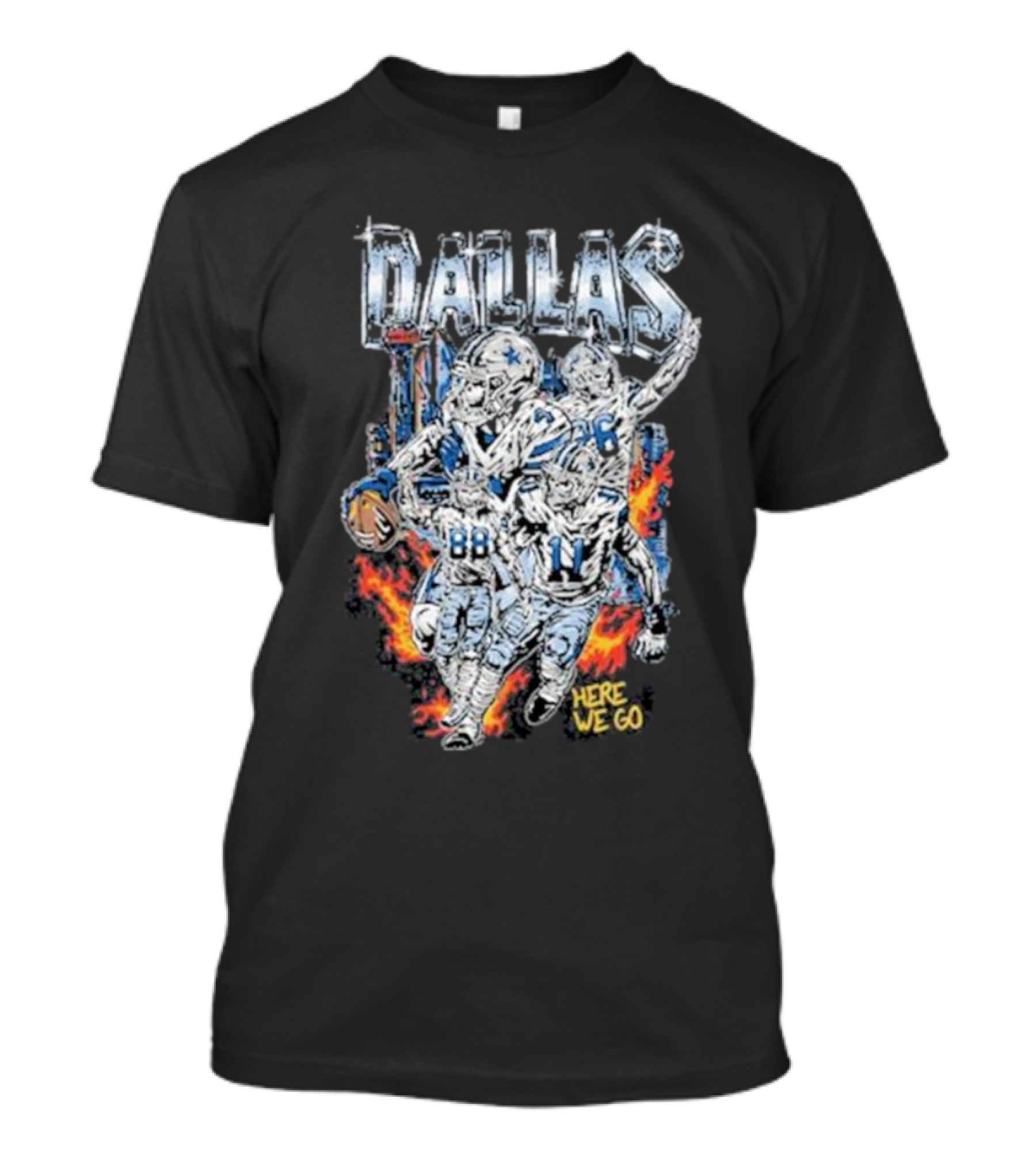 Dallas Football Team Here We Go T-Shirt