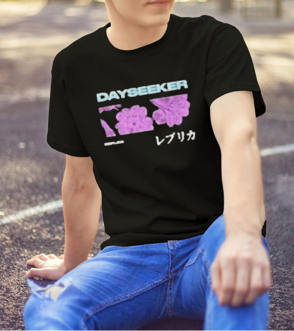 DAYSEEKER レプリカ Replica Purple Flowers T-Shirt
