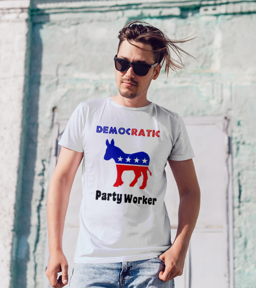 Democratic Party Worker Donkey Emblem T-Shirt