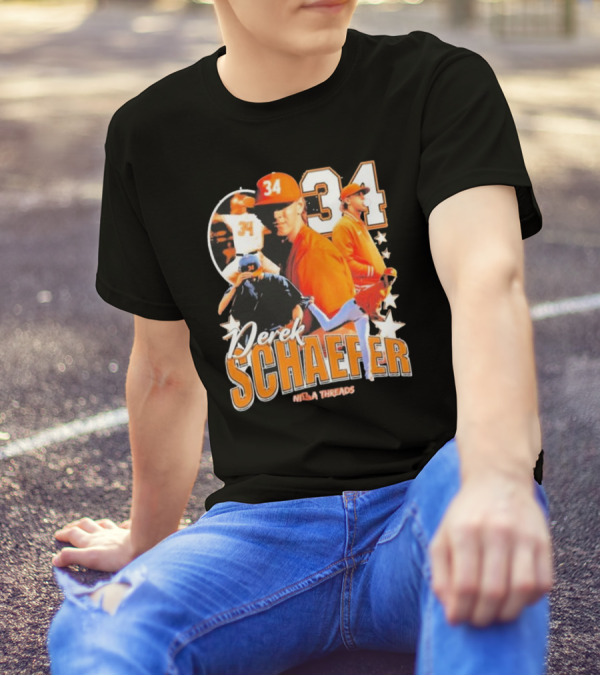 Derek Schaefer 34 Ninja Threads Baseball Star Athletic T-Shirt