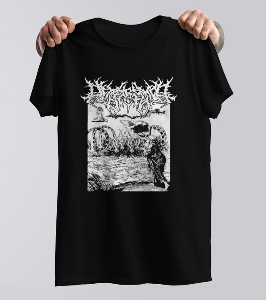 Biblically Accurate Girl’s Baby Surreal Angelic Encounter In Monochrome T-Shirt