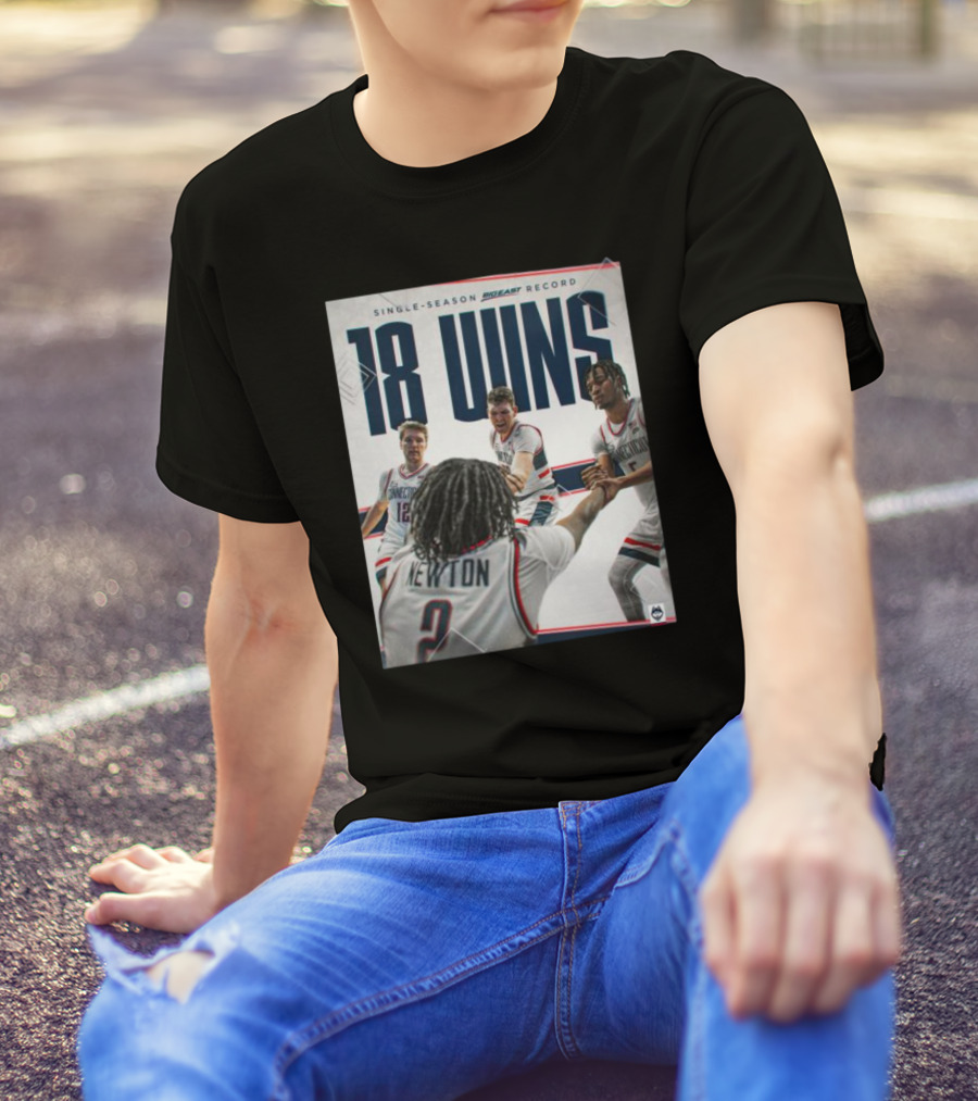 Single Season Bigeast Record 18 Wins UConn Basketball Team T-Shirt