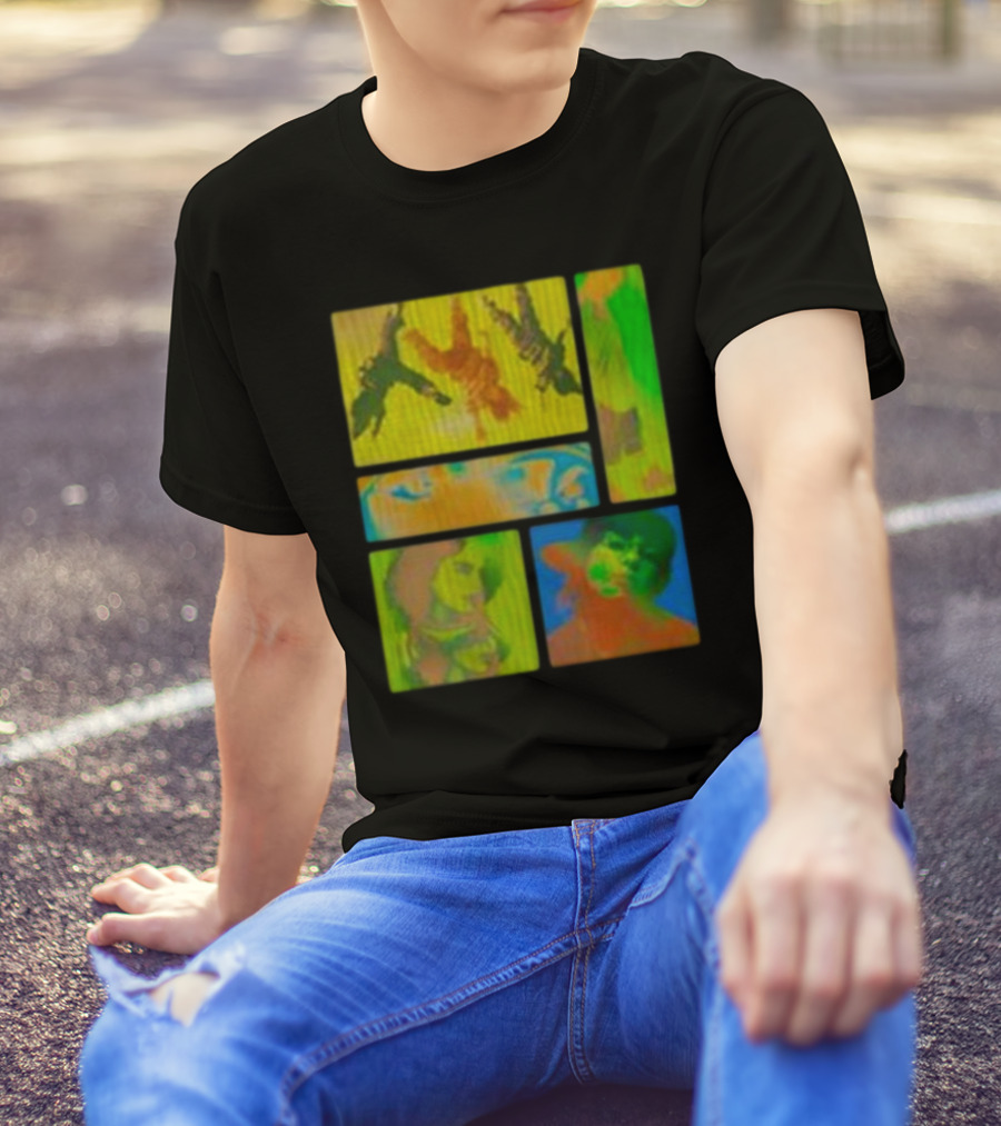 Billie Eilish Birds Of A Feather Collage Thermal Multicolor Portraits T-Shirt