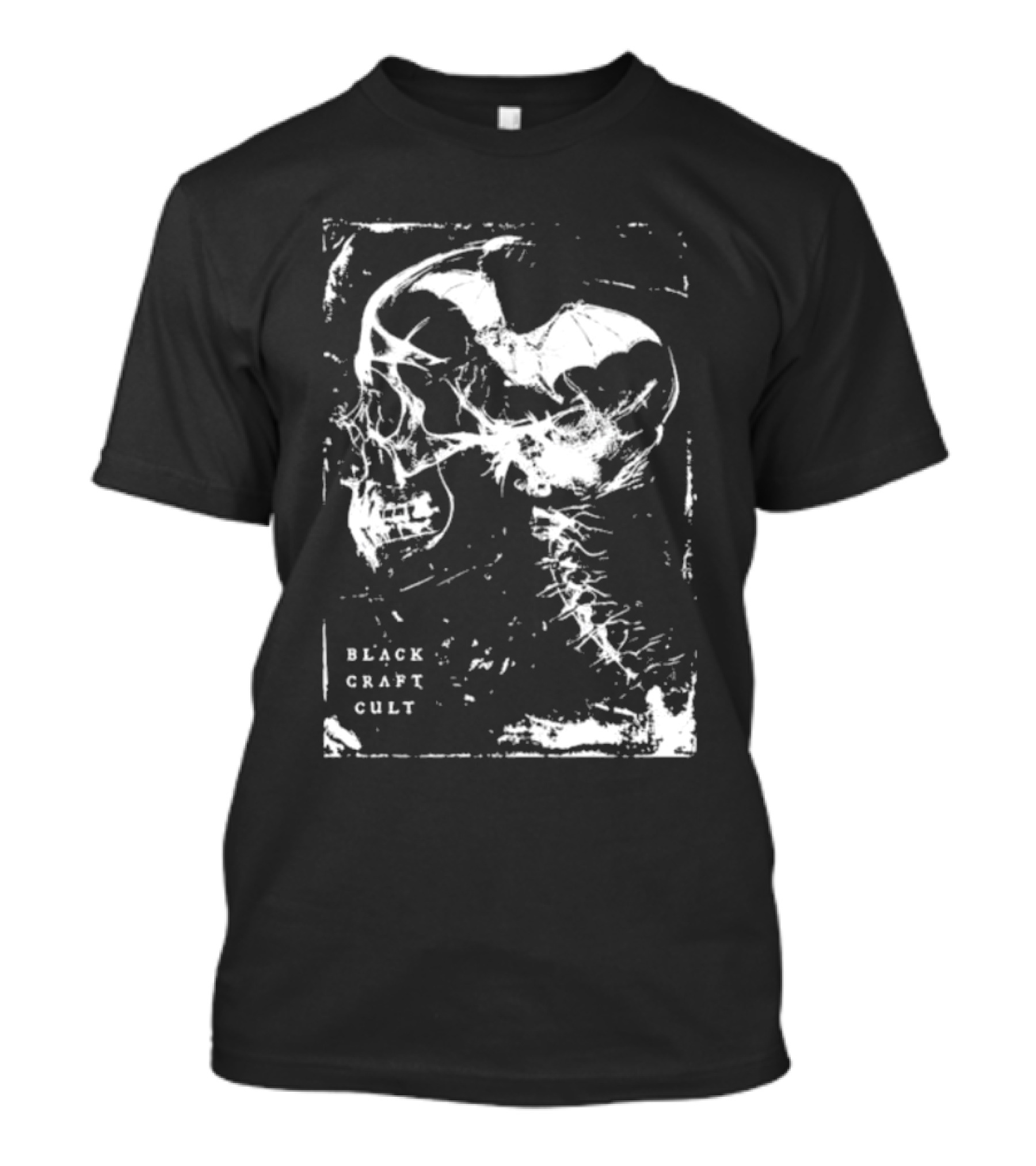 Blackcraft Cult Bat For Brains Skull With Bat T-Shirt