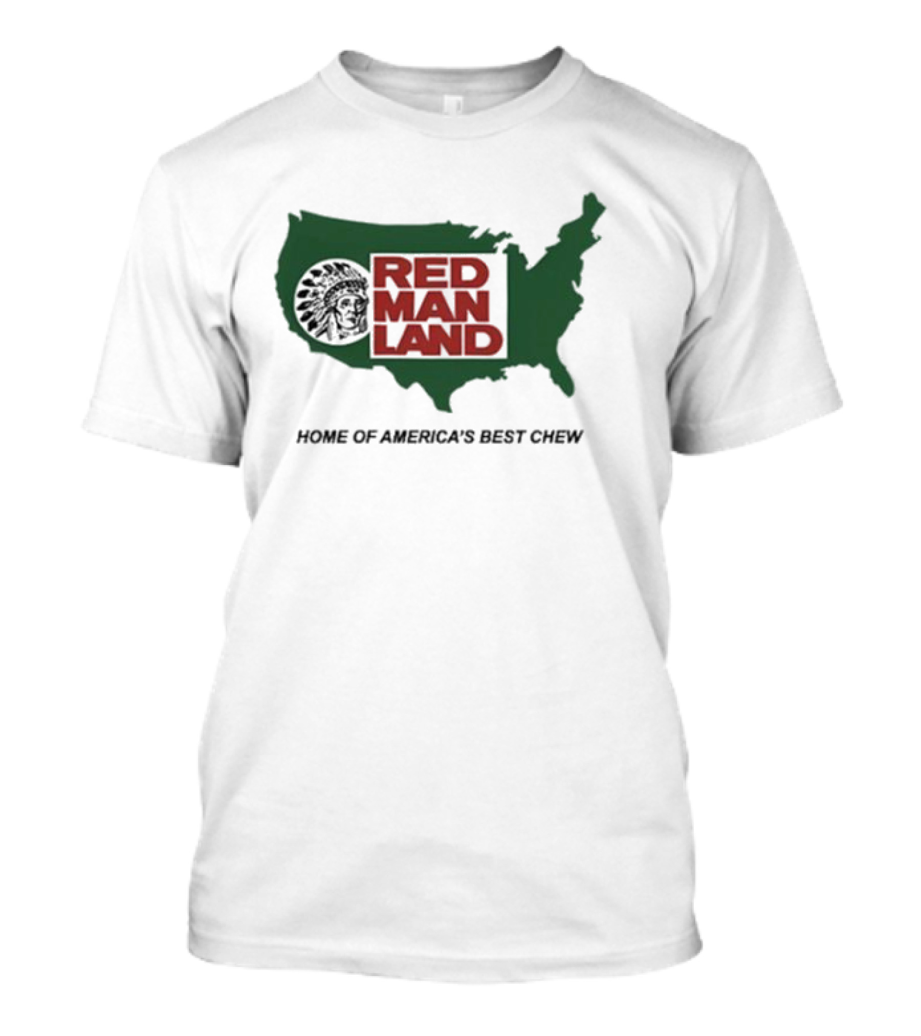 Red Man Land Home Of America's Best Chew Map Image T-Shirt