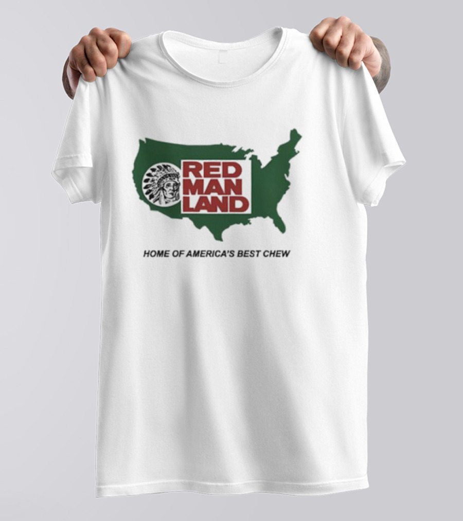 Red Man Land Home Of America's Best Chew Map Image T-Shirt