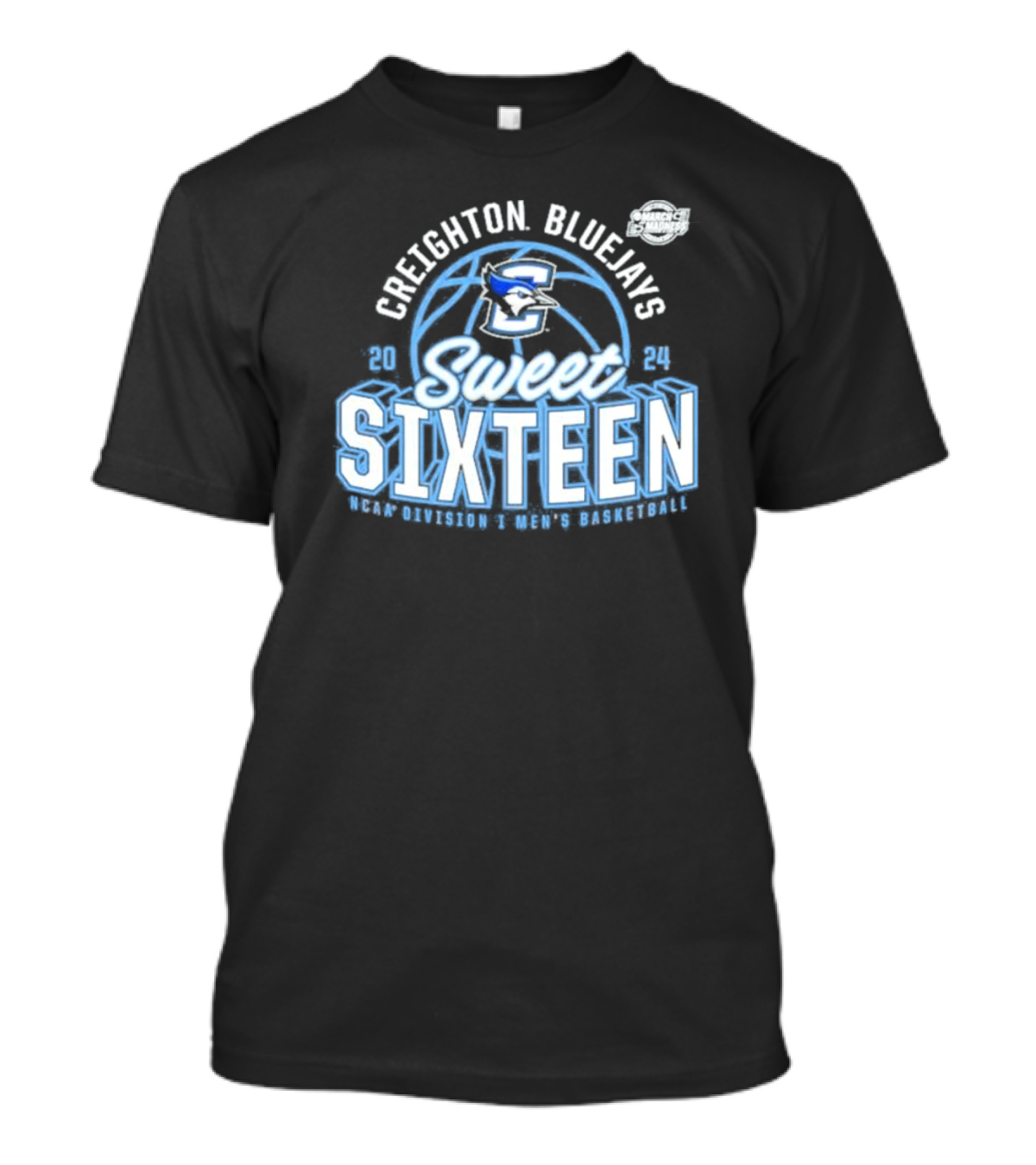 Creighton Bluejays 2024 Sweet Sixteen NCAA Division I Men's Basketball March Madness T-Shirt