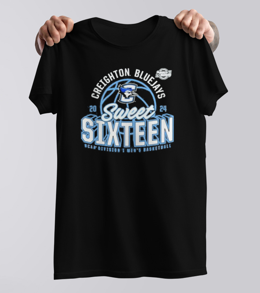 Creighton Bluejays 2024 Sweet Sixteen NCAA Division I Men's Basketball March Madness T-Shirt