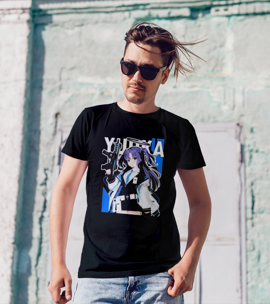 Yuuka Blue Archive Holding Gun Anime Character T-Shirt