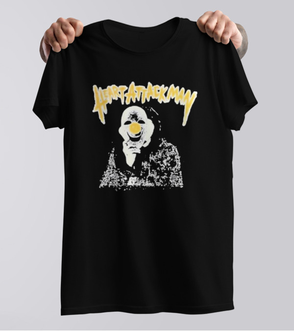 Heart Attack Man Clown Mask Grunge T-Shirt