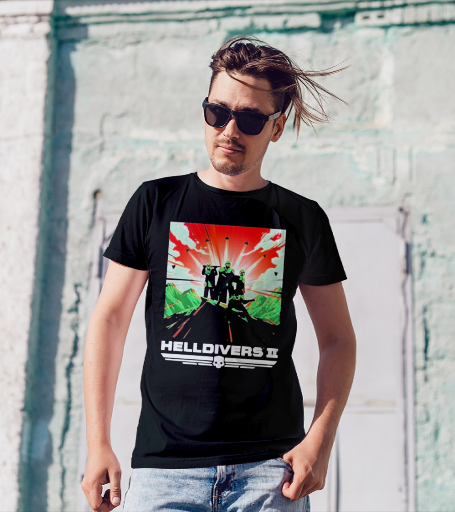 HELLDIVERS II Colorful Video Game Artwork T-Shirt