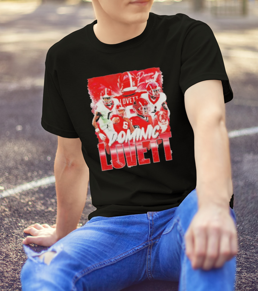 Georgia Bulldogs Dominic Lovett Football Sportswear T-Shirt