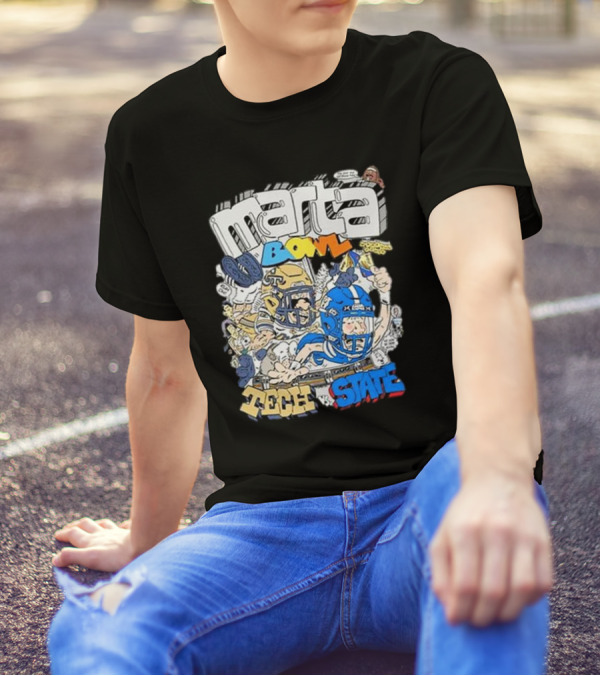 Marta Bowl Tech Vs State Football Clash T-Shirt