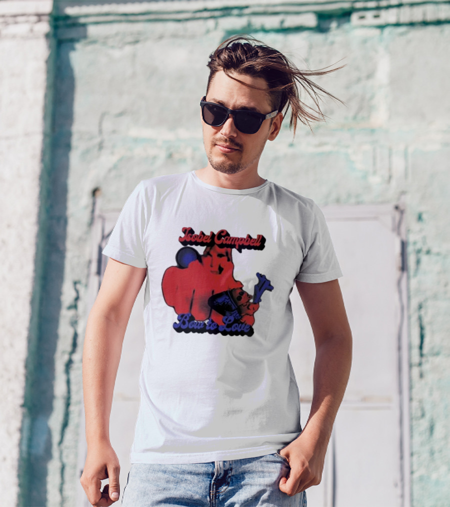 Isobel Campbell Bow To Love Retro Red And Blue T-Shirt