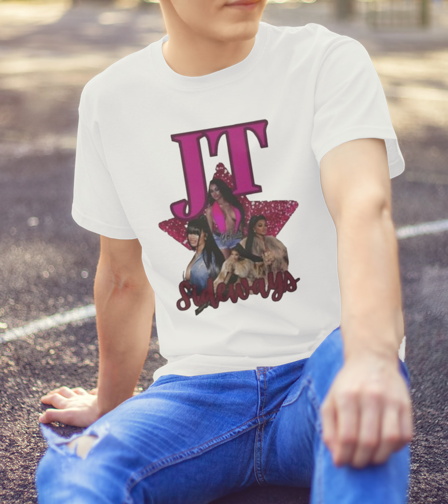 JT Sideways Star Pink Glamorous Portraits T-Shirt
