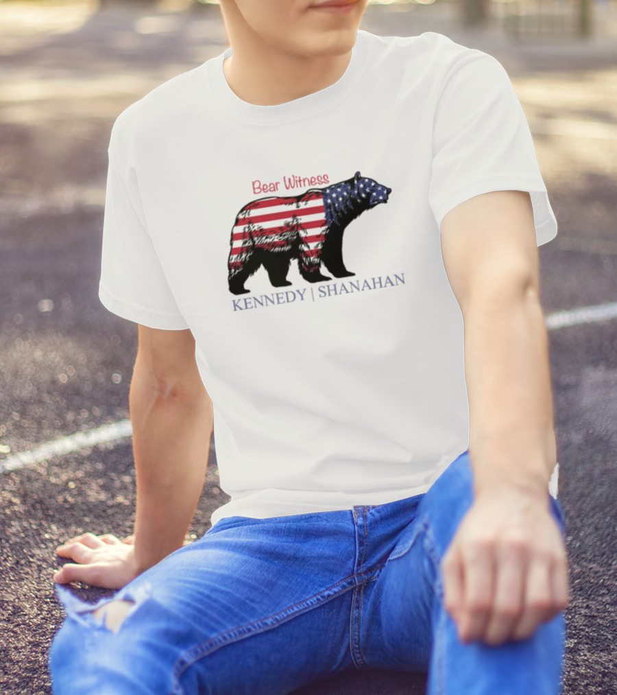 Bear Witness American Flag Bear Kennedy Shanahan T-Shirt