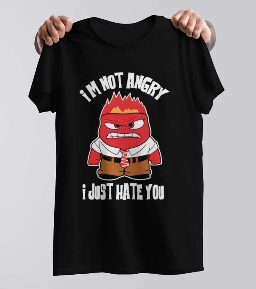 I’m Not Angry I Just Hate You Fire Boy Anger Character Cartoon Red Monster T-Shirt