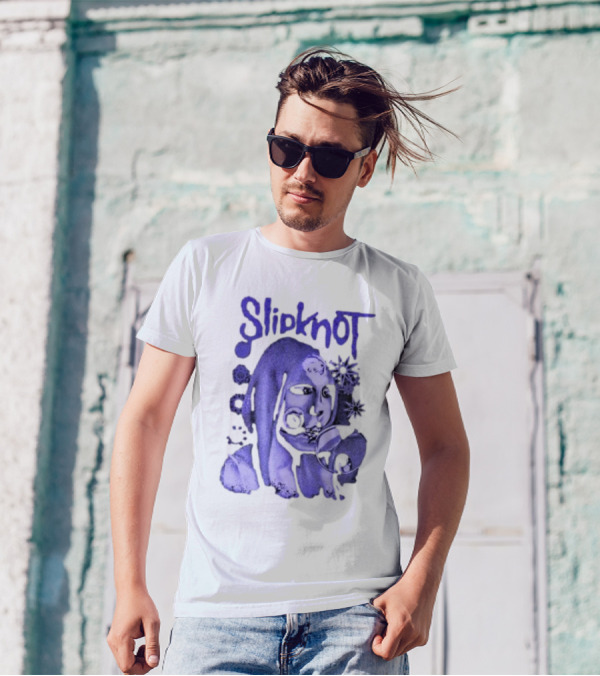 Slipknot Inbetween Shapes Abstract Masked Figure With Geometric T-Shirt